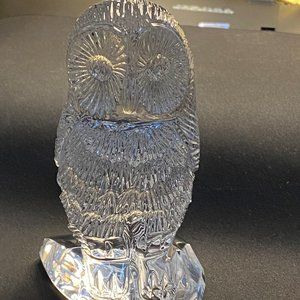 Waterford Crystal Owl Paperweight Figurine